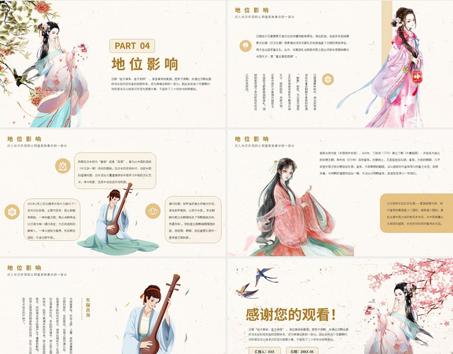 传统汉服文化简介ppt模板