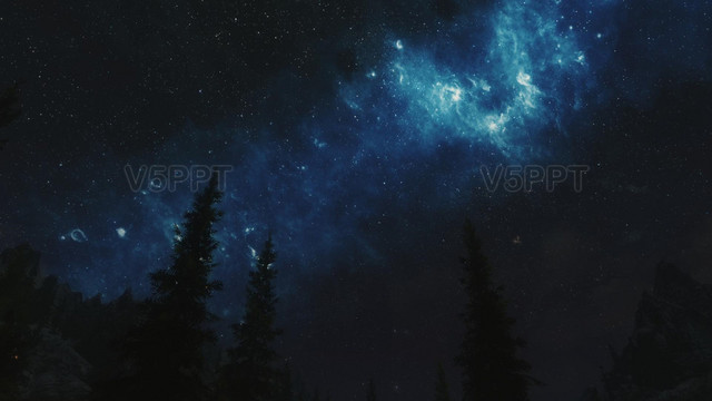 深色星空商务会议ppt背景