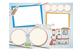 word版空白科学手抄报模板