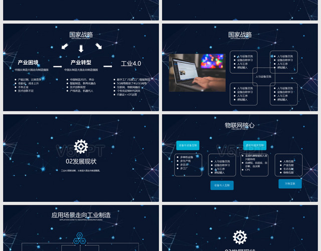 使用場景是商務ppt模板,也可用於智能ppt,工業ppt,物聯網ppt,項目ppt