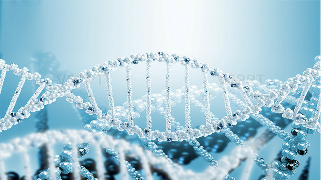 科技感医疗DNA结构ppt插入背景